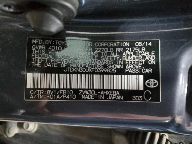 Photo 11 VIN: JTDKN3DUXF0399825 - TOYOTA PRIUS 