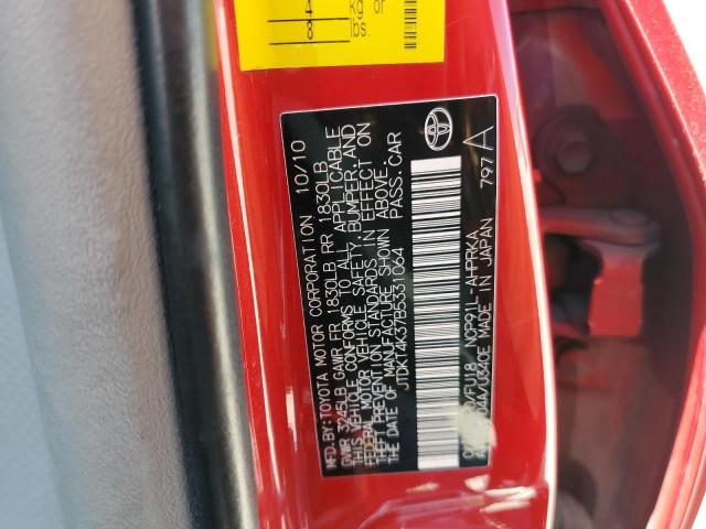 Photo 11 VIN: JTDKT4K37B5331064 - TOYOTA YARIS 