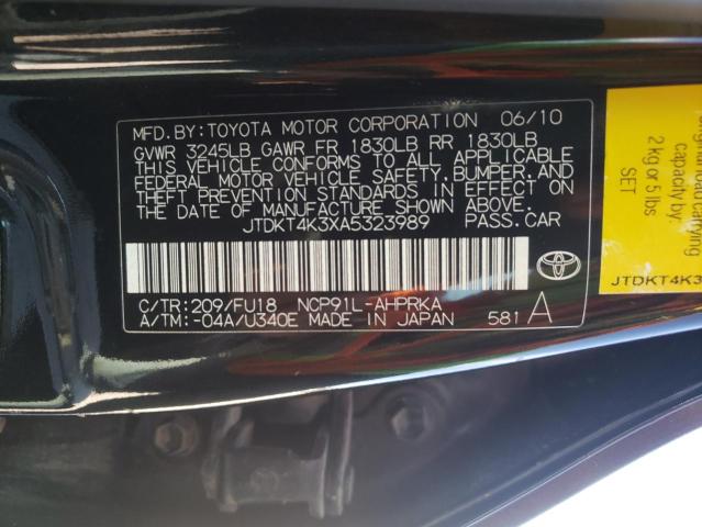 Photo 9 VIN: JTDKT4K3XA5323989 - TOYOTA YARIS 