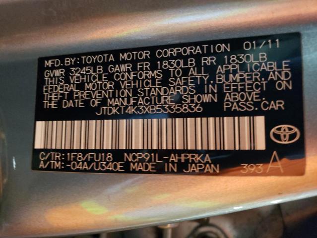 Photo 11 VIN: JTDKT4K3XB5335836 - TOYOTA YARIS 