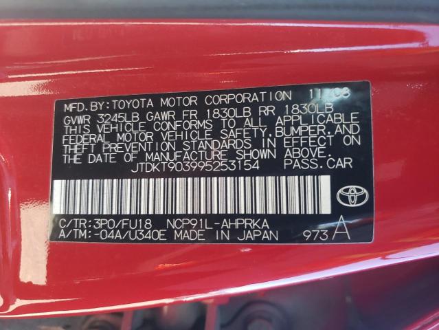 Photo 11 VIN: JTDKT903995253154 - TOYOTA YARIS 