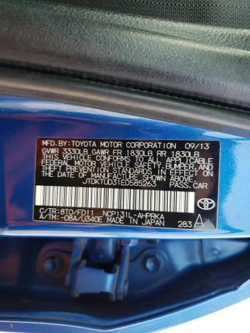 Photo 11 VIN: JTDKTUD31ED585263 - TOYOTA YARIS 