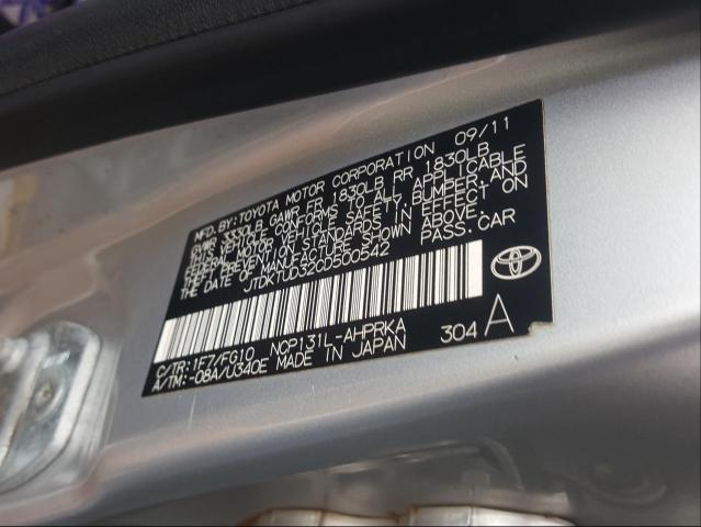 Photo 9 VIN: JTDKTUD32CD500542 - TOYOTA YARIS 