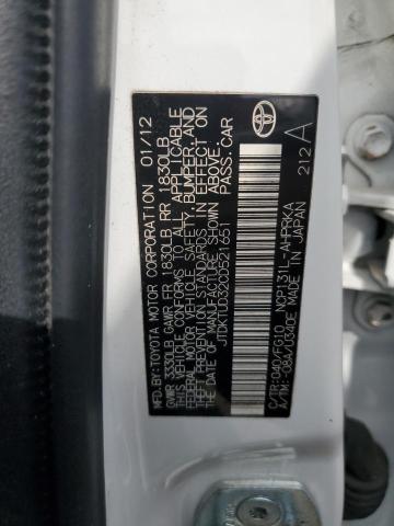 Photo 12 VIN: JTDKTUD32CD521651 - TOYOTA YARIS 