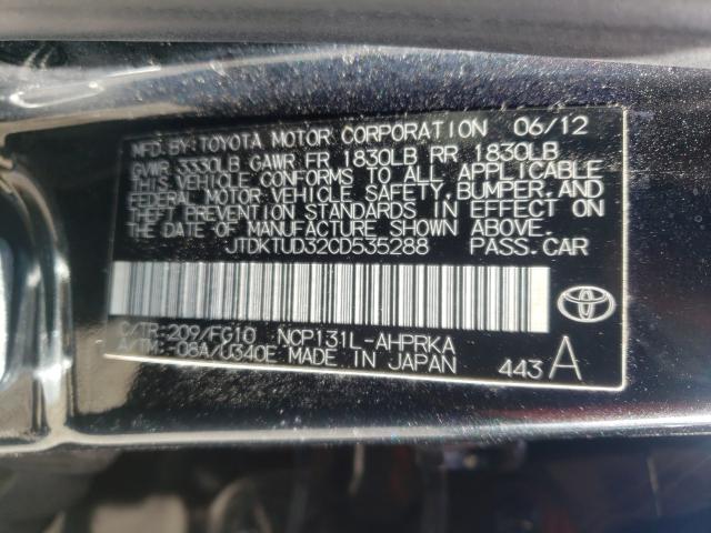 Photo 9 VIN: JTDKTUD32CD535288 - TOYOTA YARIS 