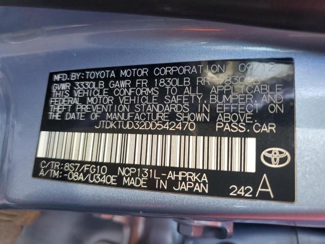 Photo 11 VIN: JTDKTUD32DD542470 - TOYOTA YARIS 