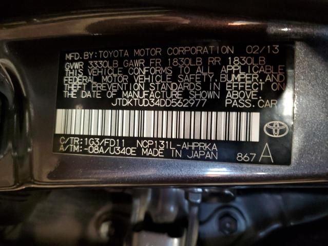 Photo 11 VIN: JTDKTUD34DD562977 - TOYOTA YARIS 