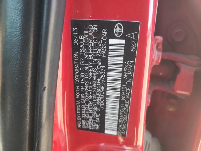 Photo 11 VIN: JTDKTUD34ED575374 - TOYOTA YARIS 