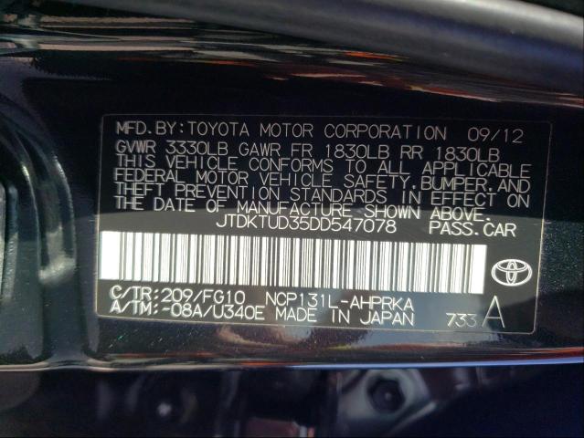 Photo 9 VIN: JTDKTUD35DD547078 - TOYOTA YARIS 