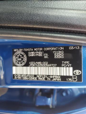 Photo 11 VIN: JTDKTUD35DD569727 - TOYOTA YARIS 