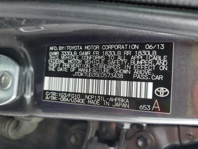 Photo 11 VIN: JTDKTUD35ED573438 - TOYOTA YARIS 