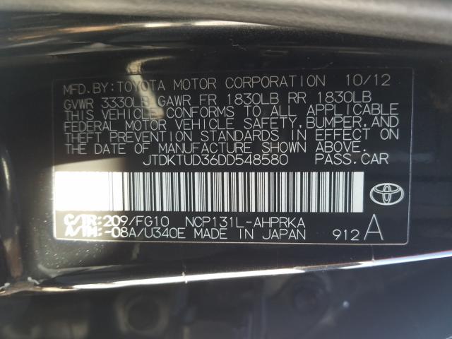 Photo 9 VIN: JTDKTUD36DD548580 - TOYOTA YARIS 