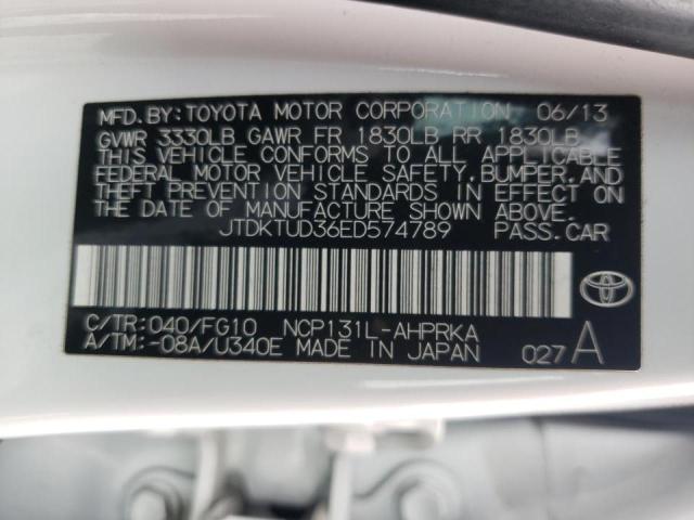 Photo 9 VIN: JTDKTUD36ED574789 - TOYOTA YARIS 