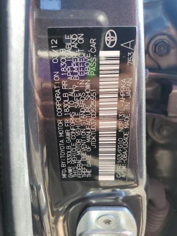 Photo 12 VIN: JTDKTUD37CD525551 - TOYOTA YARIS 