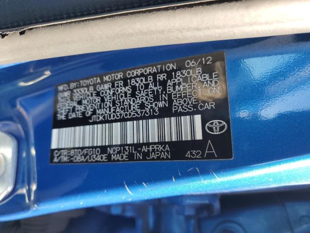 Photo 12 VIN: JTDKTUD37CD537313 - TOYOTA YARIS 