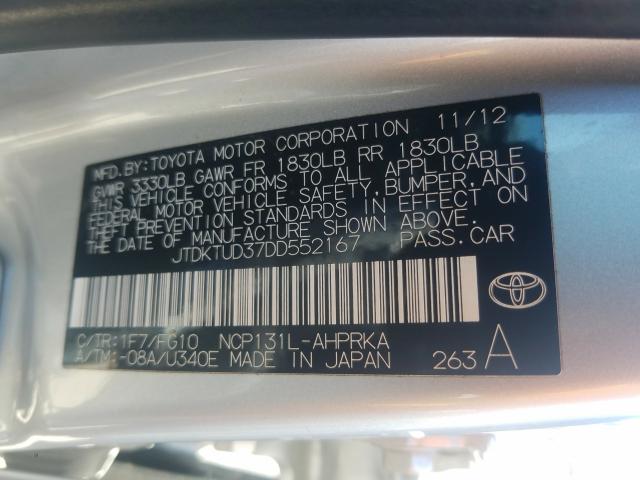 Photo 9 VIN: JTDKTUD37DD552167 - TOYOTA YARIS 