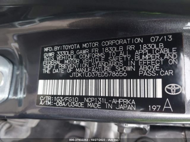 Photo 8 VIN: JTDKTUD37ED578656 - TOYOTA YARIS 