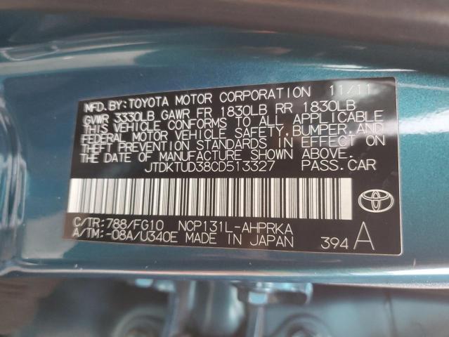 Photo 11 VIN: JTDKTUD38CD513327 - TOYOTA YARIS 