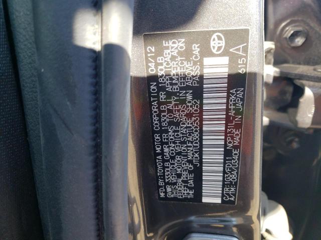 Photo 11 VIN: JTDKTUD38CD531052 - TOYOTA YARIS 