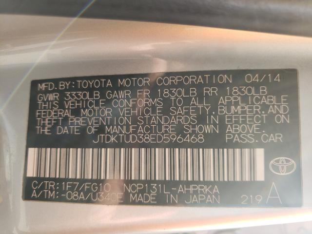 Photo 9 VIN: JTDKTUD38ED596468 - TOYOTA YARIS 