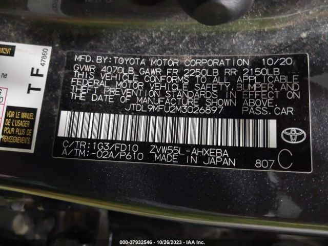 Photo 8 VIN: JTDL9MFU2M3026897 - TOYOTA PRIUS 