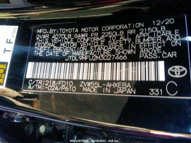 Photo 8 VIN: JTDL9MFU2M3027466 - TOYOTA PRIUS 