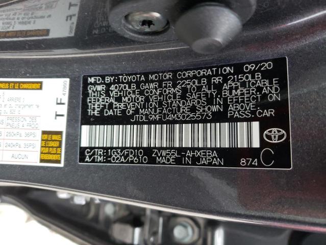 Photo 12 VIN: JTDL9MFU4M3025573 - TOYOTA PRIUS LE 