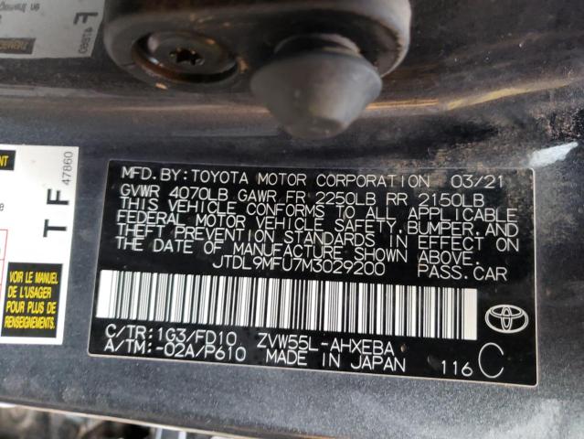 Photo 9 VIN: JTDL9MFU7M3029200 - TOYOTA PRIUS LE 