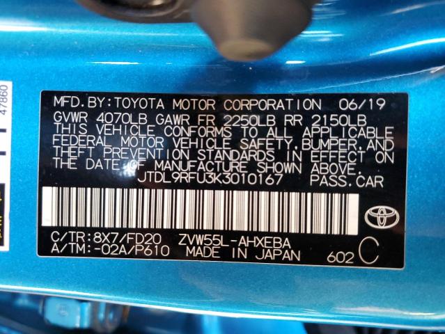 Photo 13 VIN: JTDL9RFU3K3010167 - TOYOTA PRIUS 