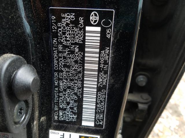 Photo 9 VIN: JTDL9RFU4L3017792 - TOYOTA PRIUS LE 