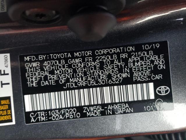 Photo 9 VIN: JTDL9RFU5L3016327 - TOYOTA PRIUS LE 