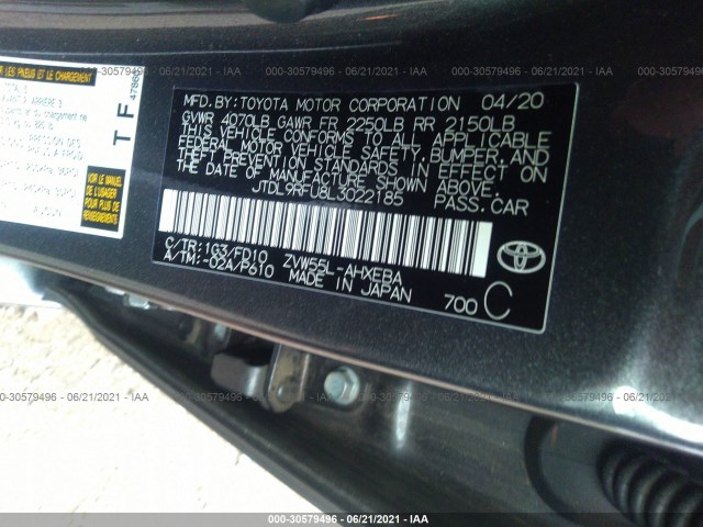 Photo 8 VIN: JTDL9RFU8L3022185 - TOYOTA PRIUS 