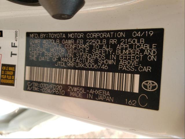 Photo 9 VIN: JTDL9RFUXK3006746 - TOYOTA PRIUS 