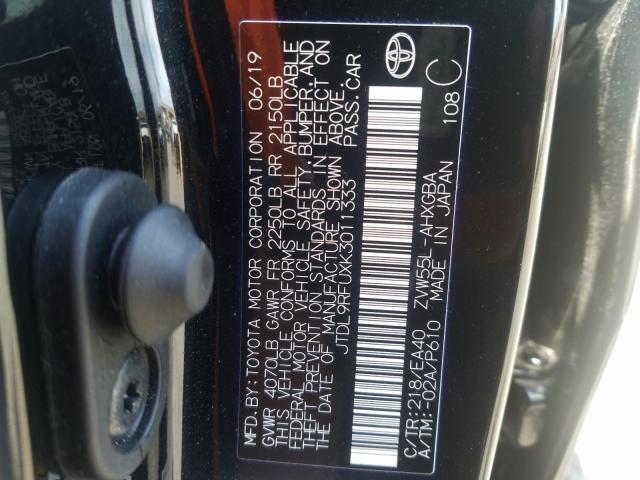 Photo 9 VIN: JTDL9RFUXK3011333 - TOYOTA PRIUS 