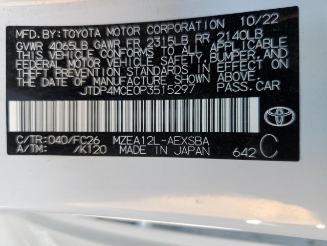 Photo 11 VIN: JTDP4MCE0P3515297 - TOYOTA COROLLA SE 