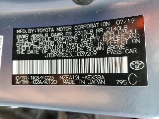 Photo 11 VIN: JTDP4RCE3LJ039209 - TOYOTA COROLLA SE 