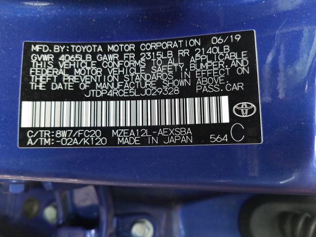 Photo 9 VIN: JTDP4RCE5LJ029328 - TOYOTA COROLLA SE 