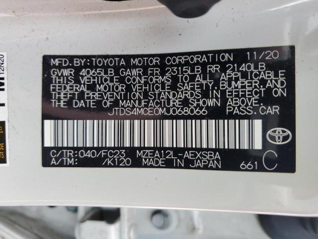 Photo 11 VIN: JTDS4MCE0MJ068066 - TOYOTA COROLLA SE 