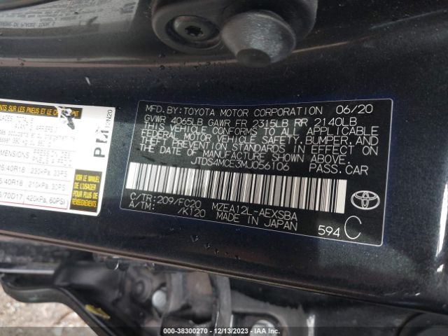 Photo 8 VIN: JTDS4MCE3MJ056106 - TOYOTA COROLLA 