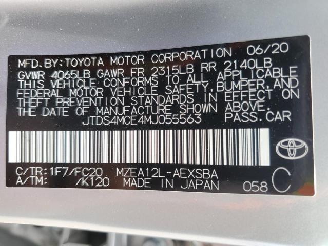 Photo 11 VIN: JTDS4MCE4MJ055563 - TOYOTA COROLLA 