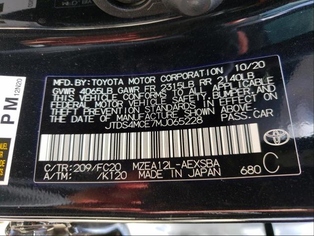 Photo 9 VIN: JTDS4MCE7MJ065228 - TOYOTA COROLLA SE 