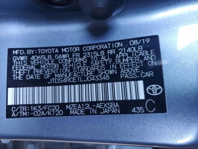 Photo 11 VIN: JTDS4RCE1LJ043348 - TOYOTA COROLLA SE 