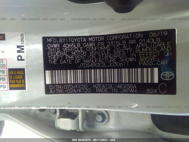 Photo 8 VIN: JTDS4RCE2LJ030611 - TOYOTA COROLLA 