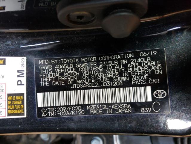 Photo 11 VIN: JTDS4RCE2LJ031208 - TOYOTA COROLLA SE 