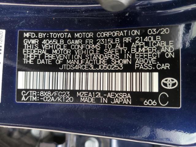 Photo 12 VIN: JTDS4RCE3LJ050253 - TOYOTA COROLLA 