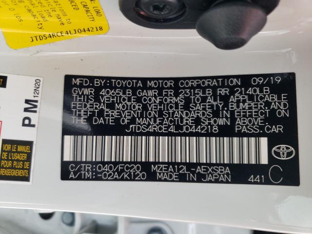 Photo 9 VIN: JTDS4RCE4LJ044218 - TOYOTA COROLLA SE 