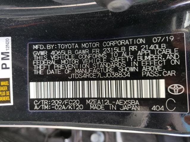 Photo 9 VIN: JTDS4RCE7LJ038834 - TOYOTA COROLLA SE 