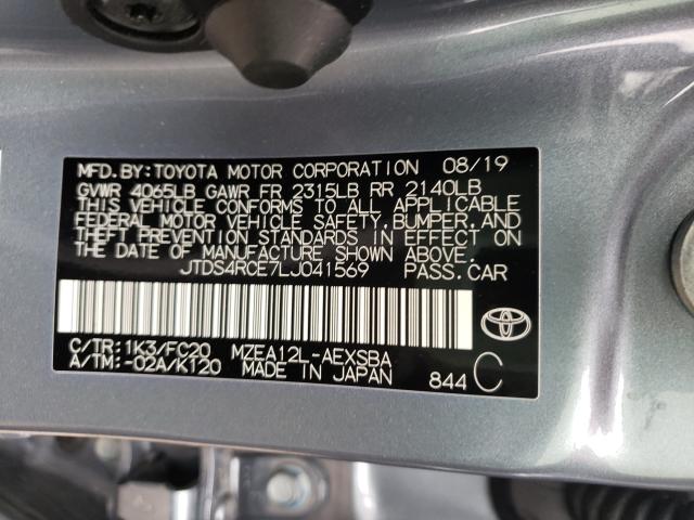 Photo 9 VIN: JTDS4RCE7LJ041569 - TOYOTA COROLLA SE 