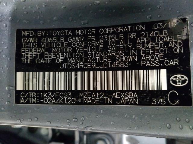 Photo 9 VIN: JTDS4RCE9LJ014583 - TOYOTA COROLLA SE 