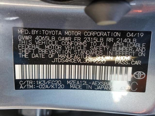 Photo 11 VIN: JTDS4RCE9LJ019220 - TOYOTA COROLLA 